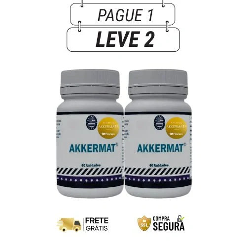 AKKERMAT® 150mg - Fórmula Avançada para Secar de Verdade - Kits com 2, 4 e 6 Frascos - Frete Grátis
