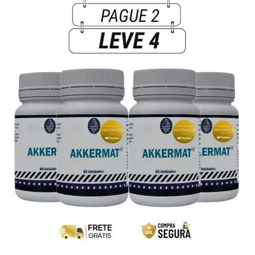 AKKERMAT® 150mg - Fórmula Avançada para Secar de Verdade - Kits com 2, 4 e 6 Frascos - Frete Grátis