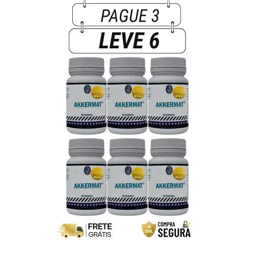 AKKERMAT® 150mg - Fórmula Avançada para Secar de Verdade - Kits com 2, 4 e 6 Frascos - Frete Grátis