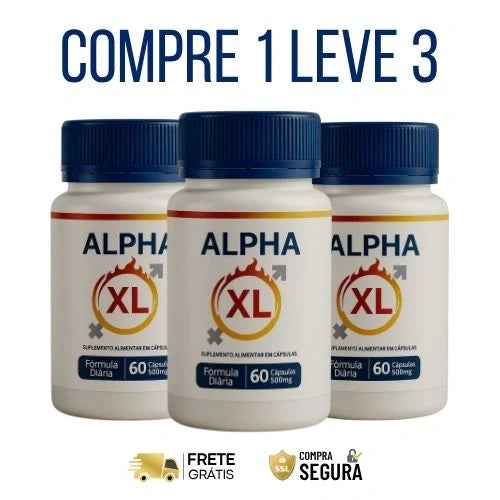 Alpha XL 60 cápsulas – Redescubra a Sua Melhor Versão -  Kits com 3 e 5 Frascos - Frete Grátis