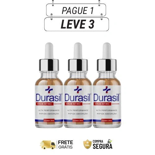 Durasil Serum 30ml - Controle Total e Momentos Mais Intensos - Kit com 3 Frascos - Frete Grátis