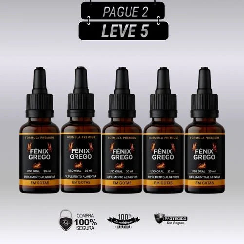 Fenix Grego 30ml - Kits com 3 e 5 Frascos - Frete Grátis