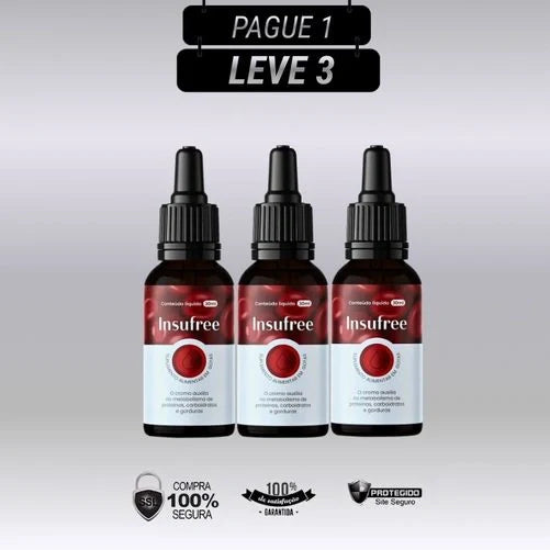 Insufree 30ml Original - Kits com 3 e 5 Frascos - Frete Grátis