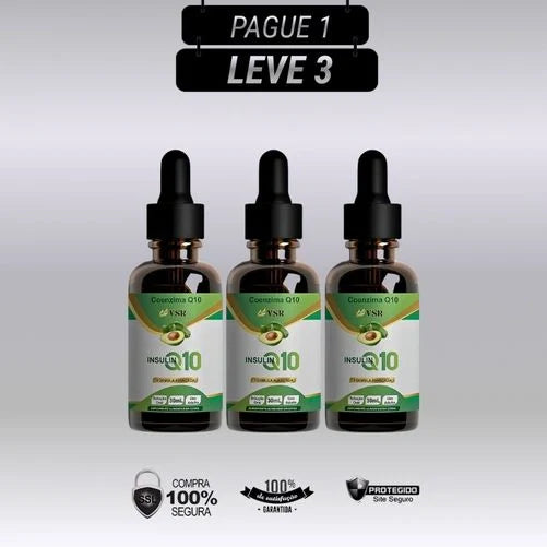 Insulin Q10 30ml   - Kits com 2, 4 e 6 Frascos - Frete Grátis
