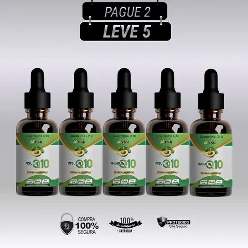 Insulin Q10 30ml   - Kits com 2, 4 e 6 Frascos - Frete Grátis