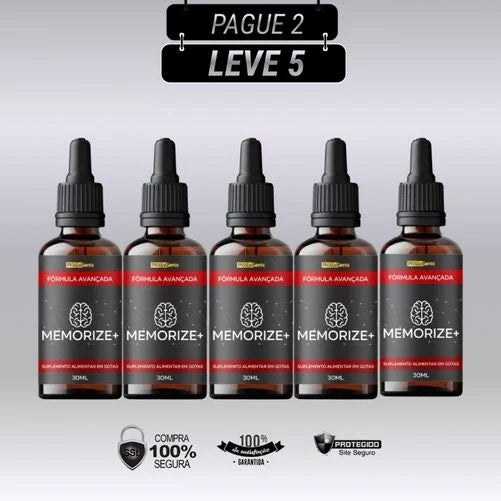 Memorize+ 30ml - Original - Kits com 3 e 5 Frascos -Frete Grátis