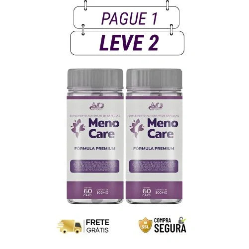 Meno Care 60 Cápsulas - Sua Nova Fase Pode Ser Suave - Escolha seu Kit, 2 ou 4 Frascos - Frete grátis