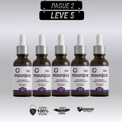 Mounjax 30ml Original - Kit com 3 e 5 Frascos - Frete Grátis