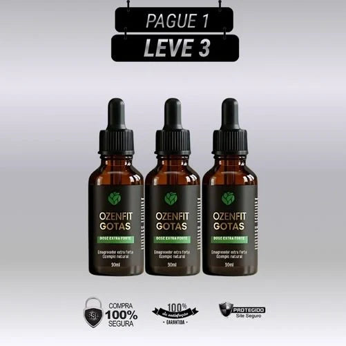 Ozenfit Gotas 30ml - Kits com 3 e 5 Frascos - Frete grátis