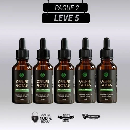 Ozenfit Gotas 30ml - Kits com 3 e 5 Frascos - Frete grátis