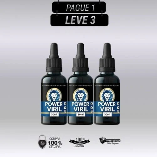 Power Viril 30ml - Kits com 3 e 5 Frascos - Frete Grátis