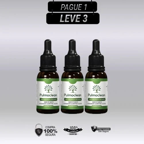 Pulmoclean 30ml Original - Kits com 3 e 5 Frascos - Frete Grátis