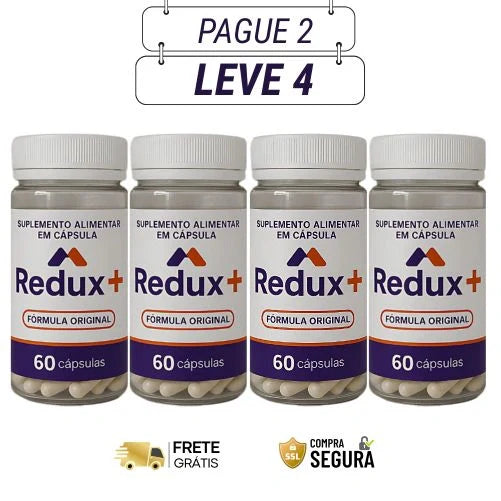 Redux+ 60 Cápsulas - Você No Controle Das Suas Escolhas - Escolha seu Kit, 2 ou 4 Frascos - Frete Grátis