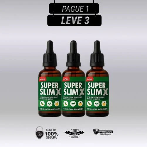 Super Slim X 30ml - Kits com 3 e 5 Frascos - Frete grátis
