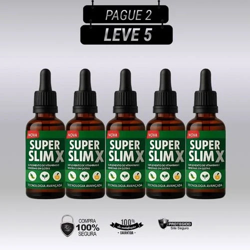 Super Slim X 30ml - Kits com 3 e 5 Frascos - Frete grátis