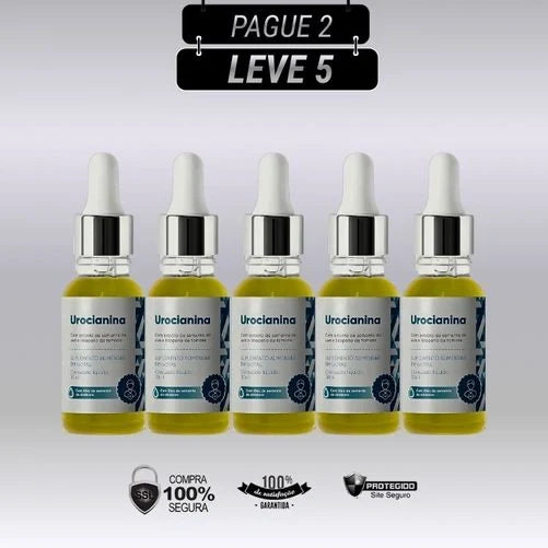 Urocianina 30ml Original - Kits com 3 e 5 Frascos - Frete Grátis