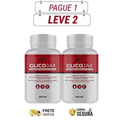 Glicojax 60 Cápsulas - Equilíbrio Que Acompanha Você - Escolha seu Kit, 2 ou 4 frascos - Frete Grátis