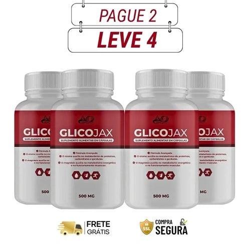 Glicojax 60 Cápsulas - Equilíbrio Que Acompanha Você - Escolha seu Kit, 2 ou 4 frascos - Frete Grátis