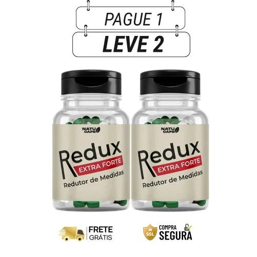 Redux Extra Forte 30 Cápsulas - A Fórmula Para Um Corpo Leve - Kits com 2 e 4 Frascos - Frete Grátis