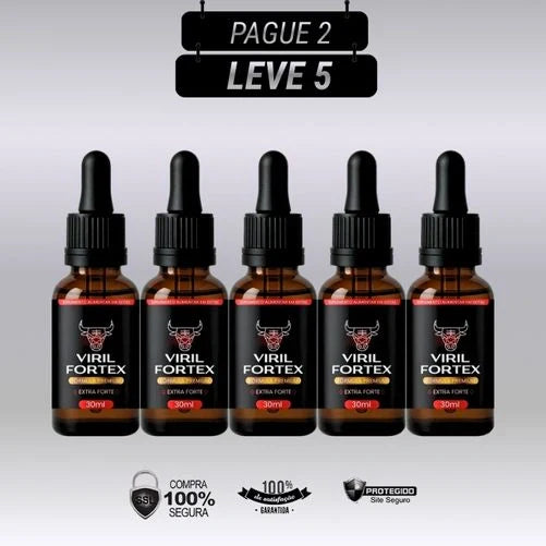 Viril Fortex 30ml Original - Kits com 3 e 5 Frascos - Frete Grátis