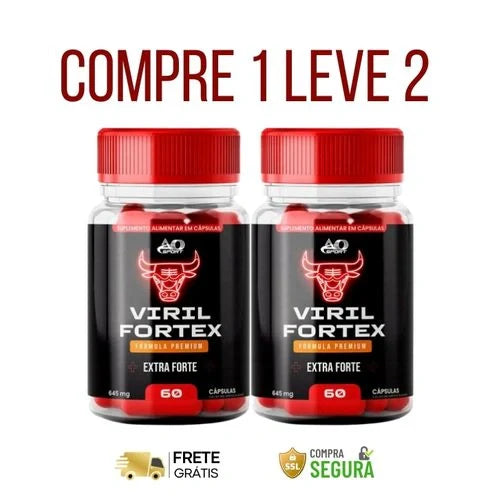 Viril Fortex 60 Cápsulas - Força, Foco e Presença Masculina - Escolha seu Kit, 2 ou 4 Frascos - Frete Grátis