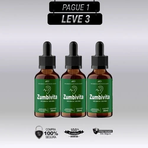Zumbivita 30ml Original - Kits com 3 e 5 Frascos - Frete Grátis