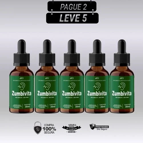 Zumbivita 30ml Original - Kits com 3 e 5 Frascos - Frete Grátis